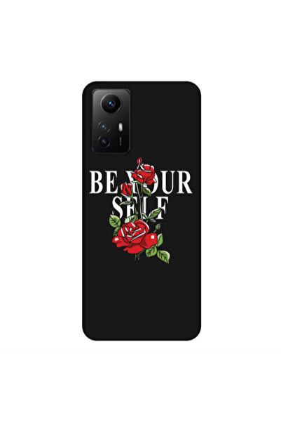 Other Xiaomi Redmi Note 12s Be Your Self Black Colored Silicone TPU Θήκη