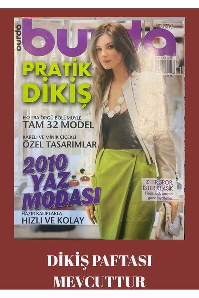 Kişisel Yayınlar BURDA MODEN DİKİŞ DERGİ 2010 OCAK PAFTASI MEVCUTTUR İKİNCİEL