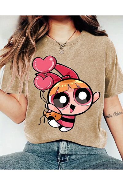 Toum Brown Retro Powerpuf Girls Unisex T-Shirt