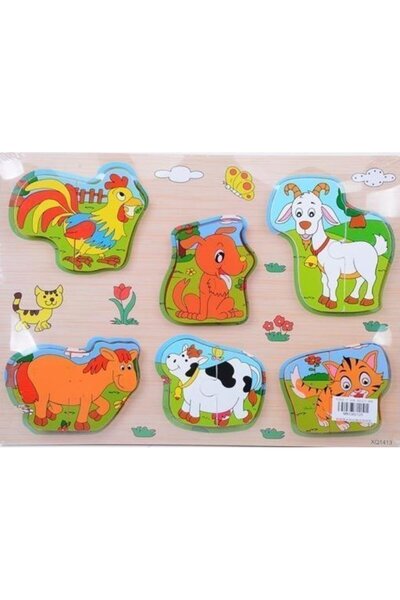 Blue Toys Ξύλινο Παζλ Ζώα (MKI360125)