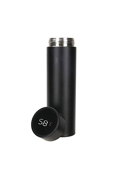 ArkhenX Steel thermos with letter design and digital temperature display