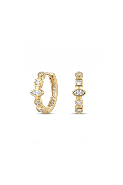 Charmist Steel Zircon Prism Earrings