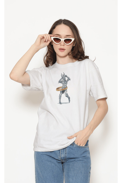 buzagi tasarım ürünleri Lord of the Rings Unisex White Regular T-Shirt