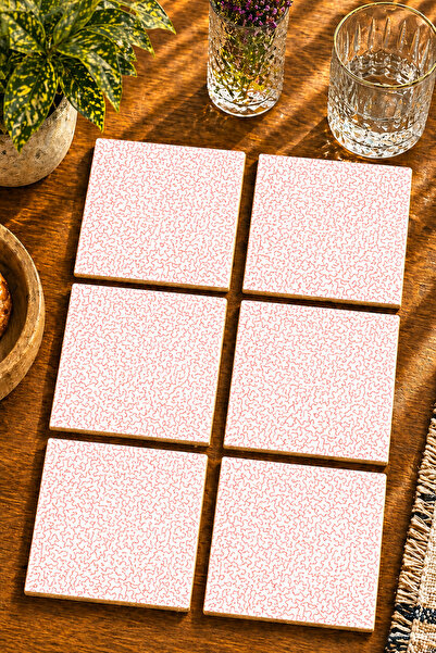 JHAAR Modern Set of 6 Coasters - Uv Printing Mdf - 10X10 cm