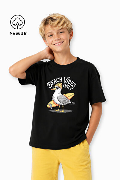 difa kids Tricou de vară pentru băieți, cu mânecă scurtă, cu imprimeu cu păsări