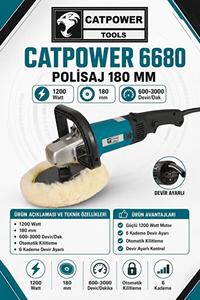 Cat Power Catpower 6680 180Mm Polisaj 1200W
