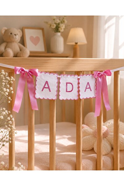 Tly Home Textiles Kişiye Özel Nakışlı Harfli Banner / Flama / Kapı Süsü / İsi...
