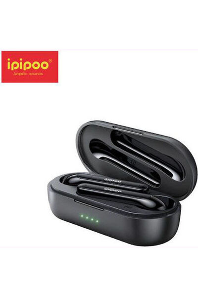 Ipipoo TP-16 Ακουστικά Bluetooth Handsfree με Θήκη Φόρτισης Μαύρα