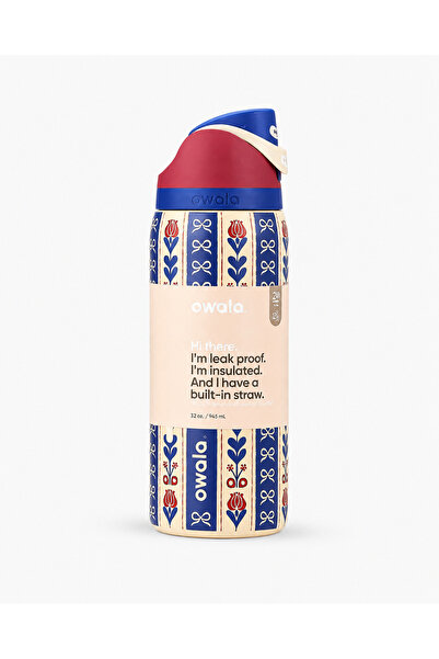 owala dark blue color Leak-Resistant Sports Bottle 32oz, a clean blue stripe ...