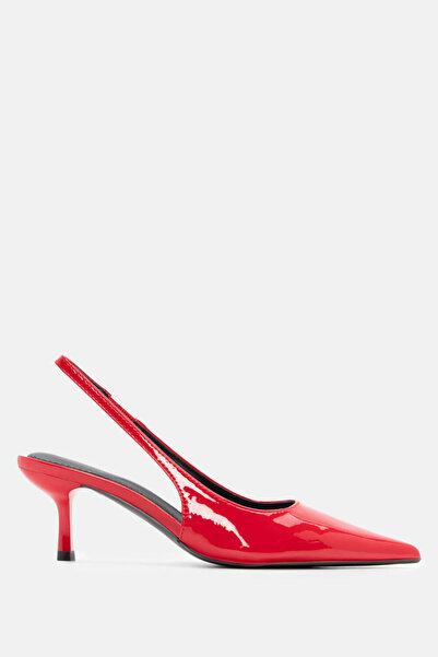 Luigi Μυτερές γόβες slingback με λάστιχο - Κόκκινο λουστρίνι - 39
