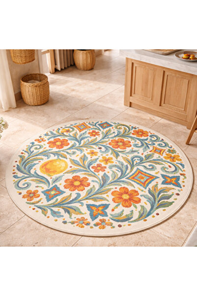 Markaev Pastel Flora Dokuma Taban Halı 561 YNG