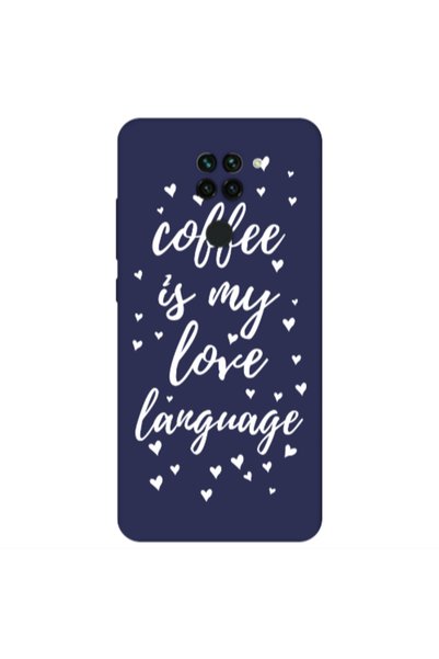 Other Xiaomi Redmi Note 9 Coffe is my love language Dark blue Colored Silicon...