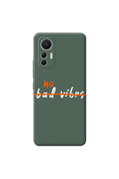 Other Xiaomi Mi 12 Lite No bad vibes 2 Dark Green Colored Silicone TPU Θήκη