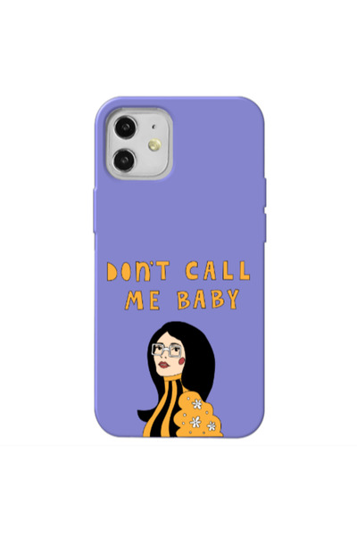 Other Apple iPhone 12 Call me baby Purple Colored Silicone TPU Θήκη