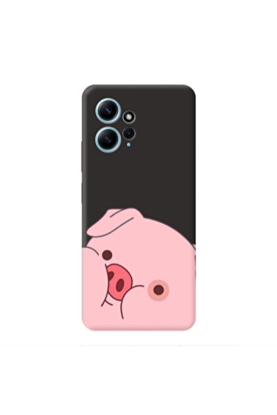 Other Xiaomi Redmi Note 12 4G Piggy 2 Black Colored Silicone TPU Θήκη