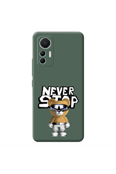 Other Xiaomi Mi 12 Lite Never stop Dark Green Colored Silicone TPU Θήκη