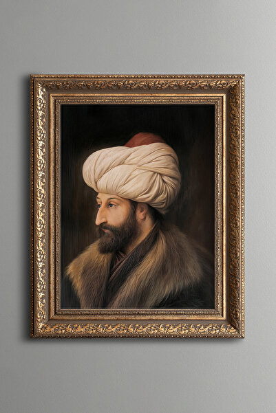 epiqart Portrait of Fatih Sultan Mehmed - Vintage Patterned Painting - Thick ...