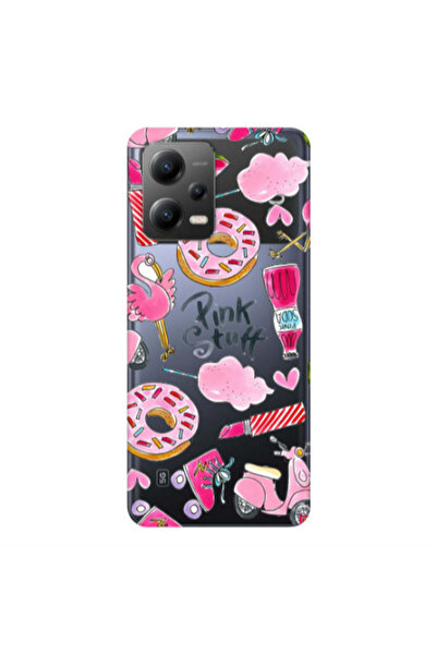 Other Xiaomi Poco X5 pink stuff Transparent Silicone TPU Θήκη