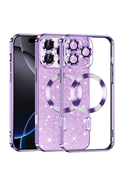 Techsuit Husa pentru iPhone 16 Pro Max, Luxury Glitter MagSafe, protectie ant...