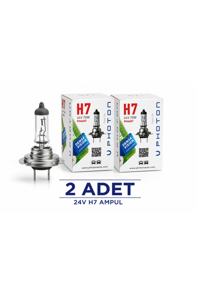 Photon 24 Volt H7 Far Ampulü Tır Kamyon Otobüs Ağır Vasıta Uyumlu 24V 70W H7 ...