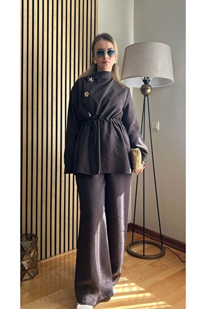 Cardella Vega Premium Tnsl Fabric Gold Accessory Detailed Stylish Double Suit...