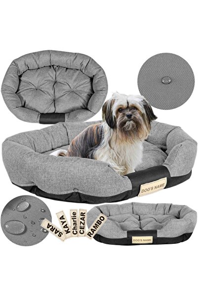 EDANTI Pat pentru câini 130x105 cm cu spațiu pentru nume, impermeabil, oval, ...