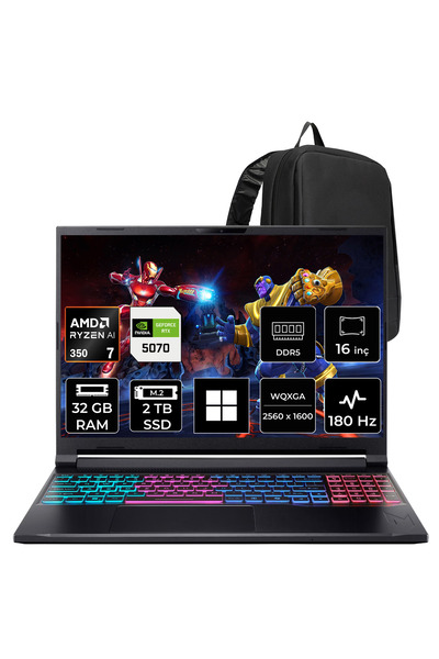 ACER Nitro V 16S AMD Ryzen 7 350 RTX 5070 8GB 85W 32GB RAM 2TB SSD 16" WQXGA ...
