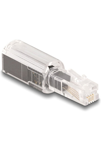 DELOCK Βύσμα τηλεφώνου Rj10 88168 360 °   Περιστρεφόμενο Διαφανές-μαύρο