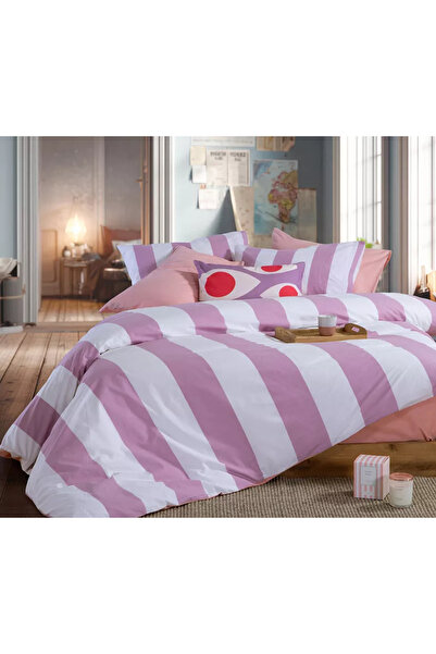Nef Nef Homeware Καθημερινό Σετ Σεντόνια Βερτία Μοβ Nef-Nef Homeware Υπέρδιπλο