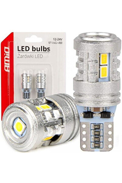 AMIO Λάμπες Αυτοκινήτου T10 / W5W Canbus LED 6000K Ψυχρό Λευκό 12-24V 2 τεμάχια