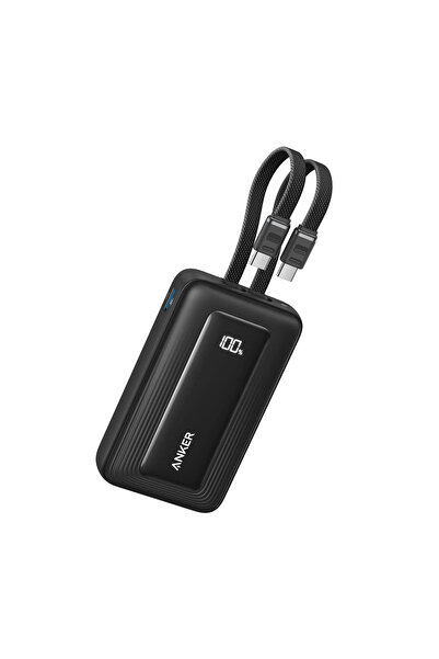 Anker Zolo Power Bank 20000mAh 45W με διπλά ενσωματωμένα καλώδια USB-C, Μαύρο