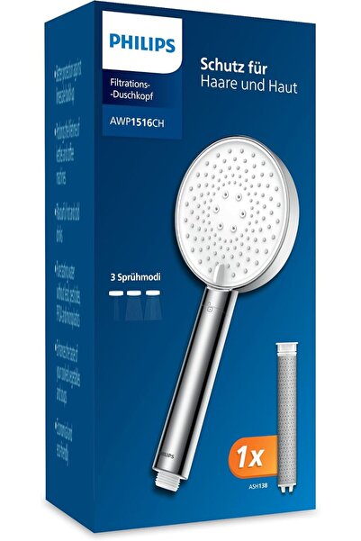 Philips Cap de duș cu filtru, elimină eficient clorul și alte particule mari,...