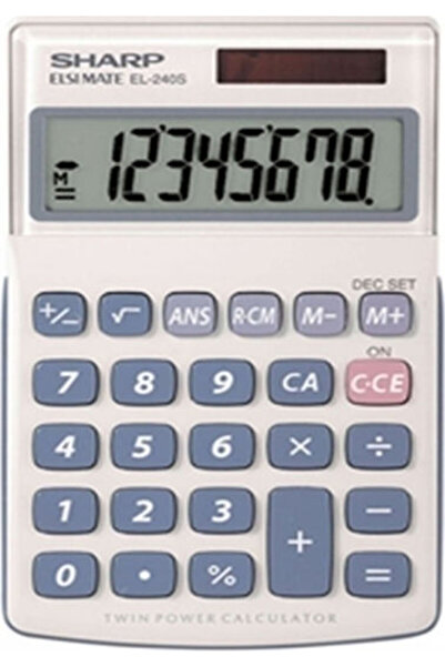 Sharp EL-240SAB Αριθμομηχανή Τσέπης 8 Ψηφίων σε Λευκό Χρώμα 1 τεμάχιο