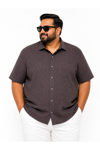 ANNEX Large Size Cotton Short Sleeve Men's Shirt