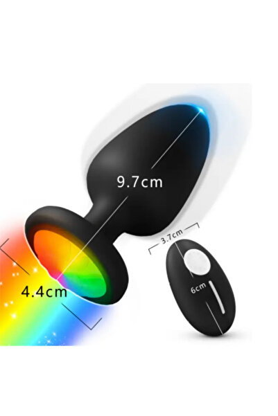 Sensvia LED Işıklı Uzaktan Kumandalı Anal Plug – 10 Titreşim Modlu Anal Tıkaç ve Genişletici Vibratör