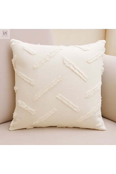 HEYTGAH Single Fringed Cushion Cover _Double-Sided Luxury Double-Line Cushion...