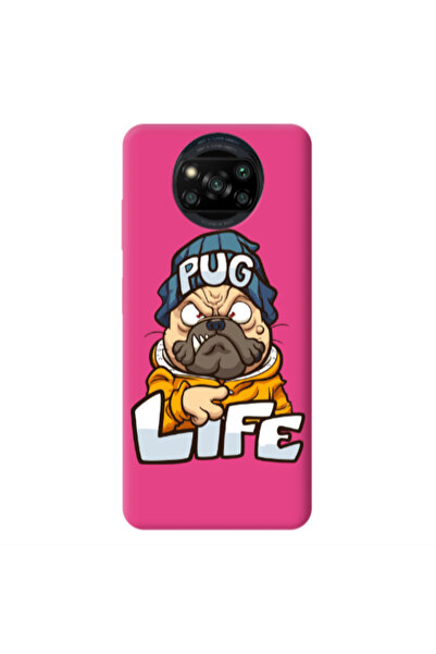 Other Xiaomi Poco X3 /X3 Pro Pug Life 2 Fuchsia Colored Silicone TPU Θήκη