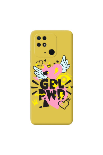 Other Xiaomi Redmi 10C Grl Pwr Yellow Colored Silicone TPU Θήκη