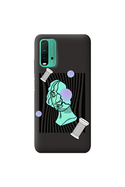 Other Xiaomi Poco M3 Columns Black Colored Silicone TPU Θήκη