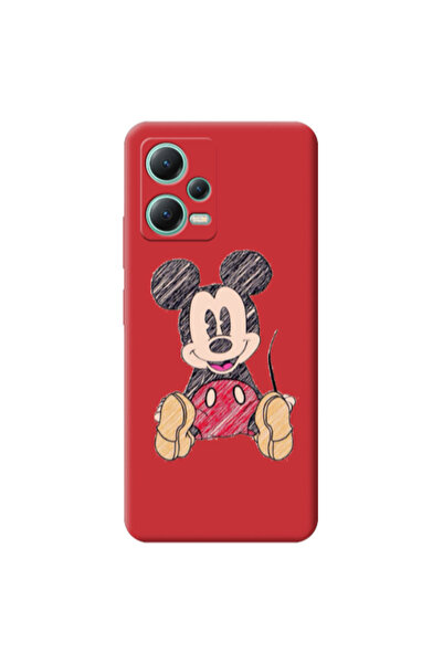 Other Xiaomi Redmi Note 12 Pro 5G Mickey mouse 2 Red Colored Silicone TPU Θήκη