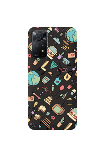 Other Xiaomi Redmi Note 11 4G Best buds Black Colored Silicone TPU Θήκη