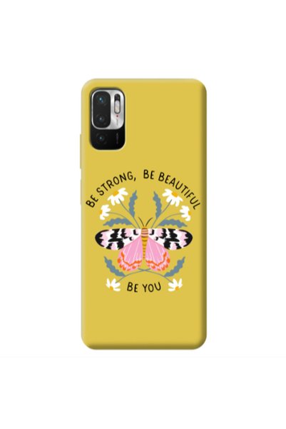 Other Xiaomi Redmi Note 10 Pro 5G Be Strong Yellow Colored Silicone TPU Θήκη
