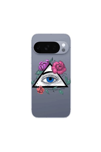 Other Google Pixel 10 Pro XL Eye and flower Transparent Silicone TPU Θήκη
