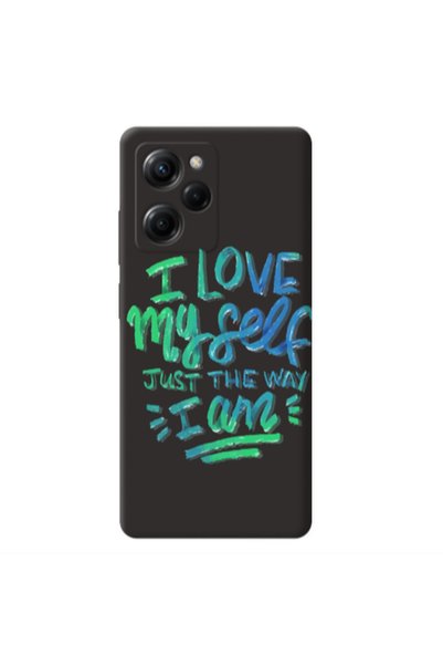 Other Xiaomi Poco X5 Pro I Love My self Black Colored Silicone TPU Θήκη