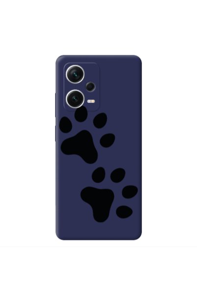 Other Xiaomi Poco X5 Paws Dark blue Colored Silicone TPU Θήκη