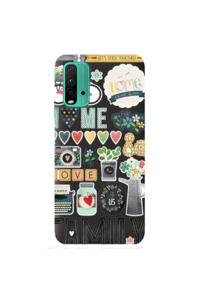 Other Xiaomi Poco M3 Family love home Black Colored Silicone TPU Θήκη