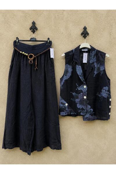 MENSAR OTANTİK 100% linen vest and trousers set, standard size 38/46, fits up...