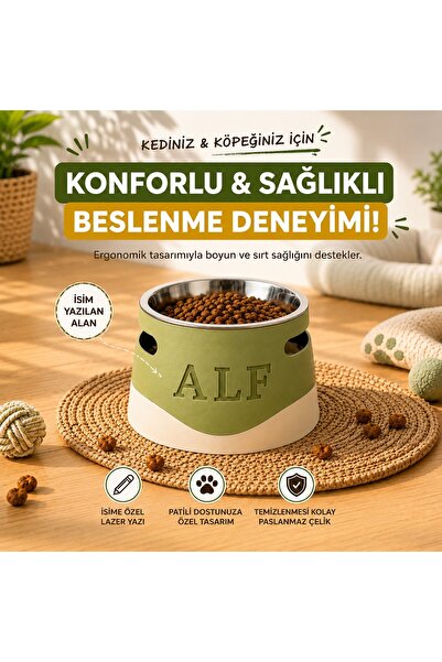 Nilgün Baymış Neva Konsept Hediyelik Day İsime Ozel Ortapedik Mama Ve Su Kabı...