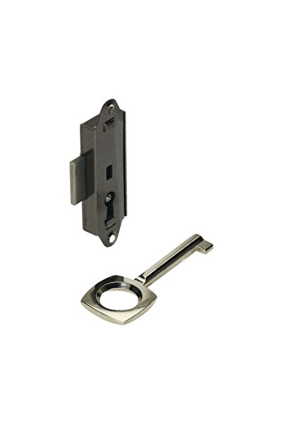 OEM Κλειδαριά επίπλων Hettich με εφαρμογή, 70x20 χιλ., 1 κλειδί, νίκελ