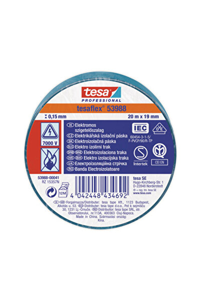 OEM Bandă electroizolatoare tesa albastră 19 mm x 20 m